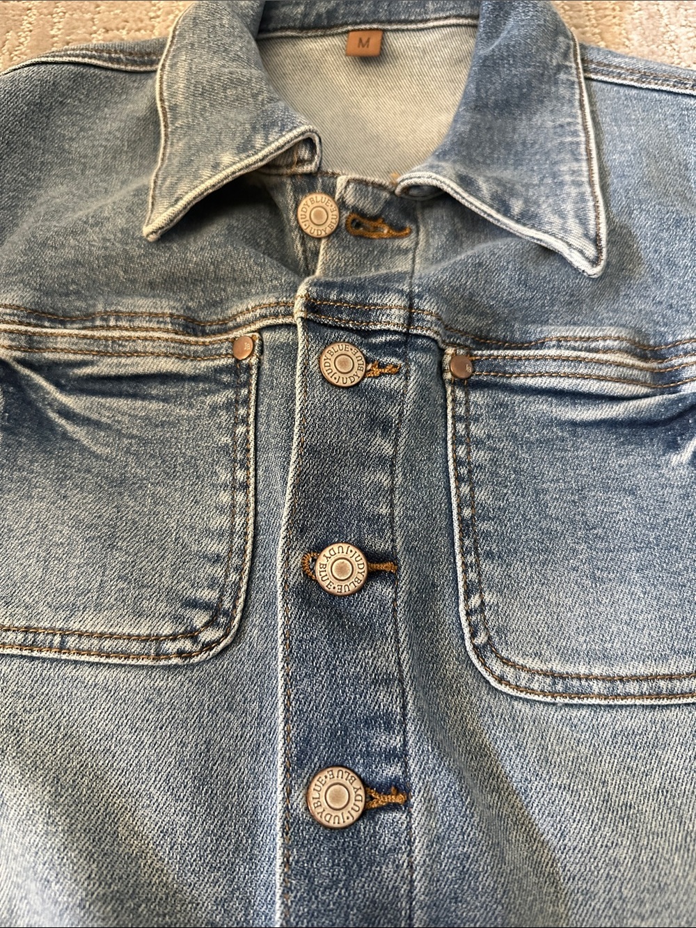 Judy Blue Light Blue Denim Short Sleeve Romper - Picture 2 of 7
